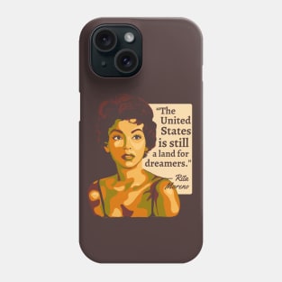 Rita Moreno Portrait and Quote Phone Case