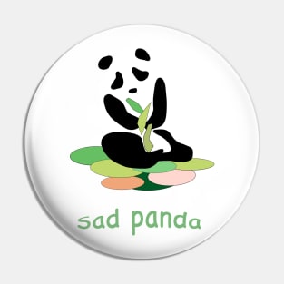 Sad Panda Bear, Save the Pandas, Earth Day Panda Pin