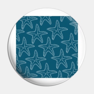 starfish aloha hawaii pattern blue and white Pin