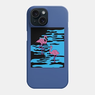 Funny Colorful Flamingos Free Nature Phone Case