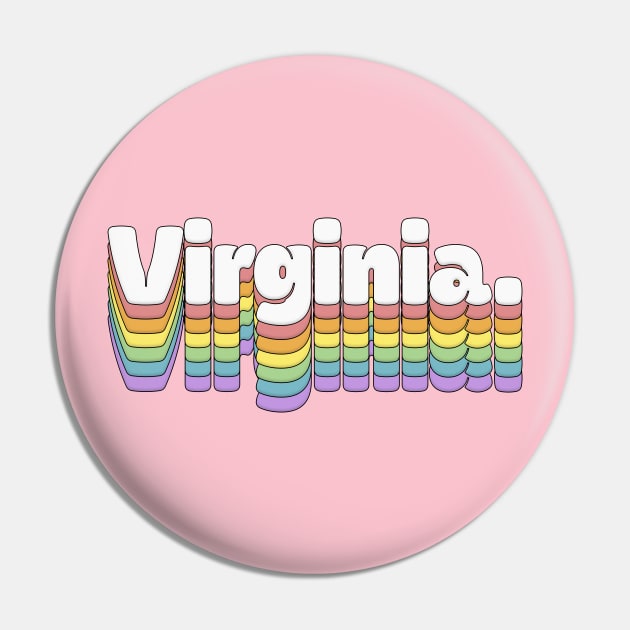 Virginia // Retro Typography Design Pin by DankFutura