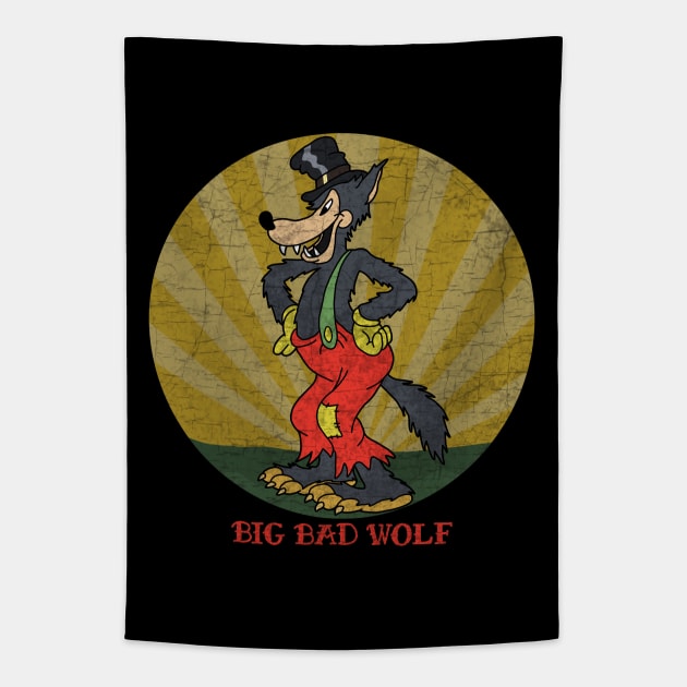 Vintage Big Bad Wolf Tapestry by valentinahramov