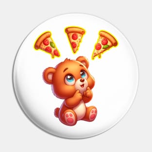 Pizza Delirium Cute Kawaii Pin