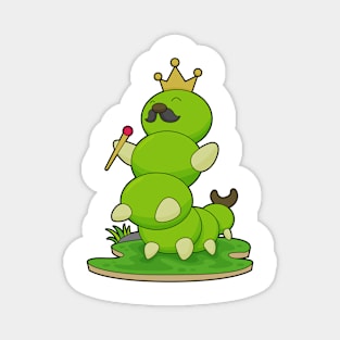 Caterpillar as King with Crown Magnet