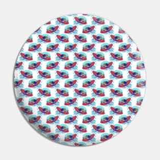 Surfing Turtle Pattern Pin