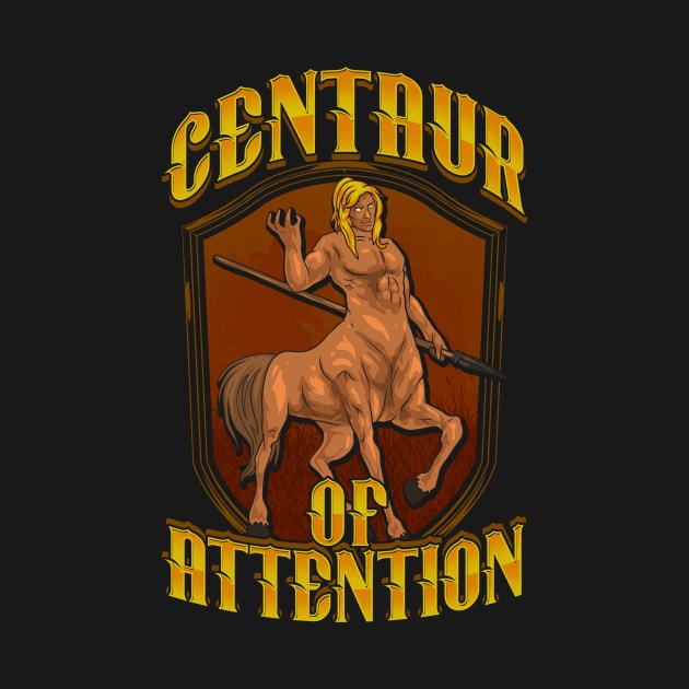 Funny Centaur of Attention Pun Greek Myth Fantasy by theperfectpresents