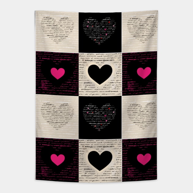 Check Hearts Tapestry by Red Rov