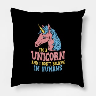 I'm a Unicorn T-Shirt Rainbow Pony Gift Pillow