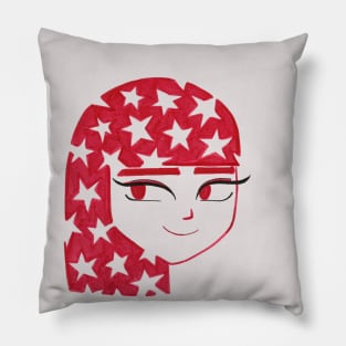 Star Spangled Girl Pillow