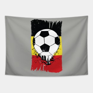 Vintage Belgian Flag with Football // Retro Belgium Soccer Tapestry