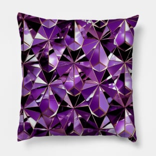 Purple Amethysts Pillow