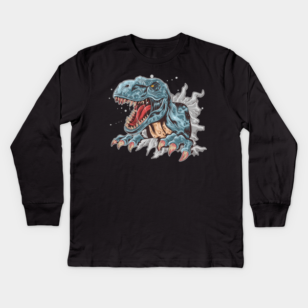 Angry T Rex Dinosaur Drawing Angry T Rex Kinder Long Sleeve T Shirt Teepublic De