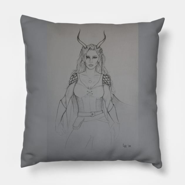 Violexx- Tiefling Cleric from Intelligence Check Pillow by IntelligenceCheck