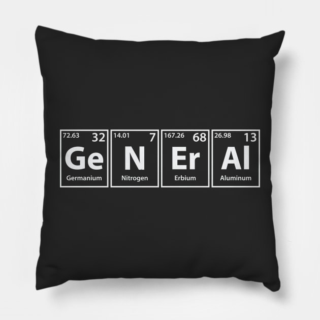 General (Ge-N-Er-Al) Periodic Elements Spelling Pillow by cerebrands