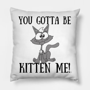 YOU GOTTA TO BE KITTEN ME Funny Cat Pillow