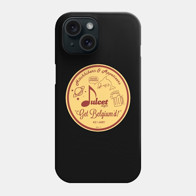 Hitchhikers and Appetizers Dulcet Lager Round Red Phone Case by HitchApps