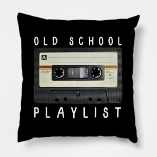 Old school playlist casette Pillow