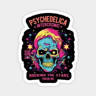 Rockstar Skull 80s Magnet