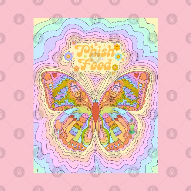 Phish Food - with background - 70s butterfly by Deardarling