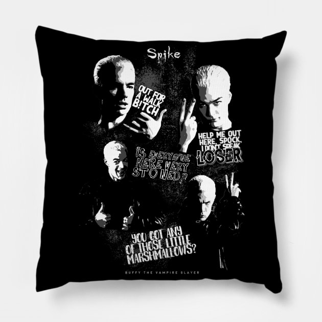 Buffy the Vampire Slayer Spike poster Pillow by Afire