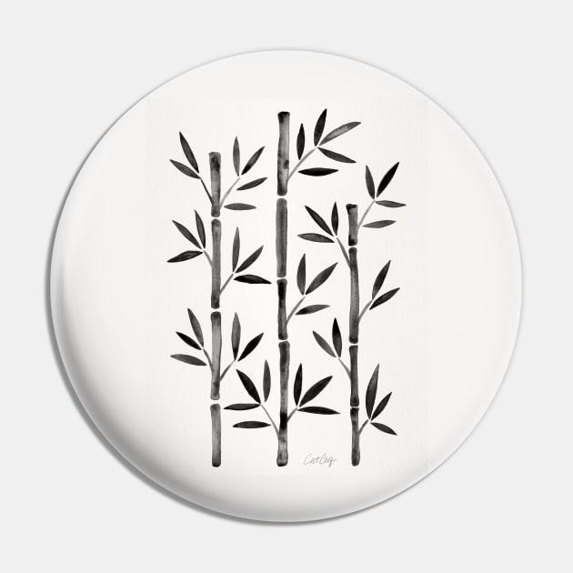 Black Bamboo Pin by CatCoq