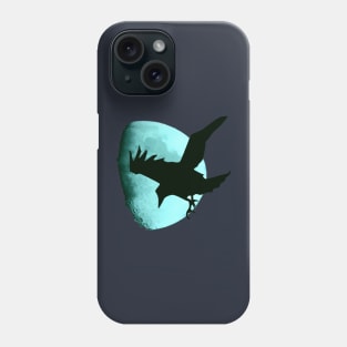 Nocturnal Raven Once In A Blue Moon Halloween Art Phone Case