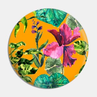 Seamless tropical flower Pin