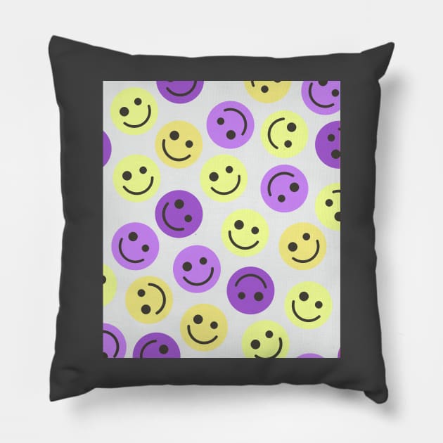 Intersex Happy Faces Pillow by gray-cat