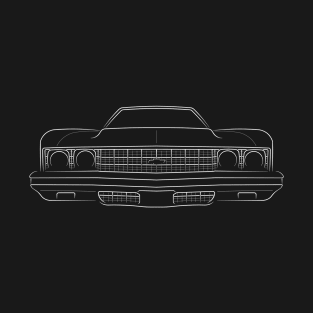 1973 Chevy Impala - front stencil, white T-Shirt