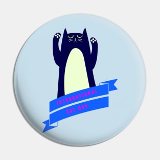 International Cat Day Cat cat club Pin