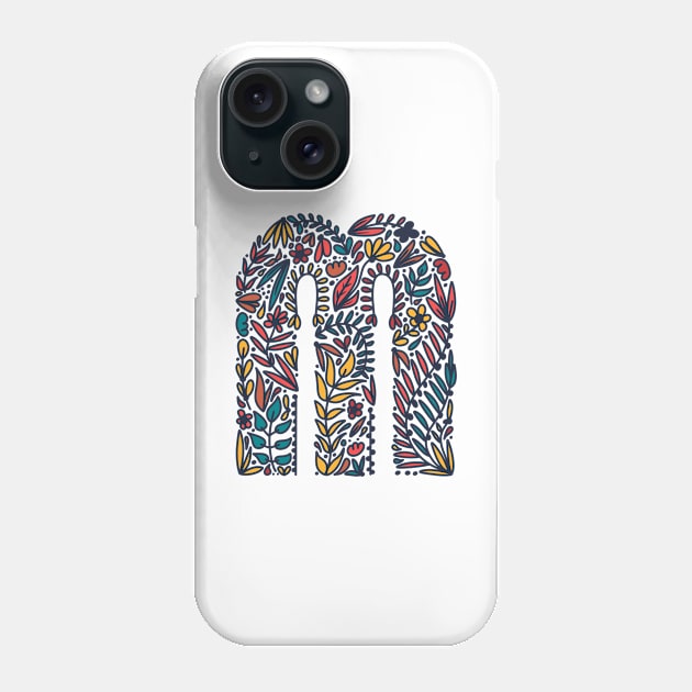 Tropical Letter M Phone Case by Cascade Patterns