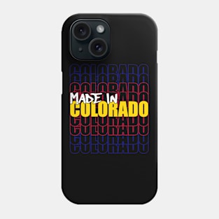 Made in Colorado Typography State Flag Phone Case