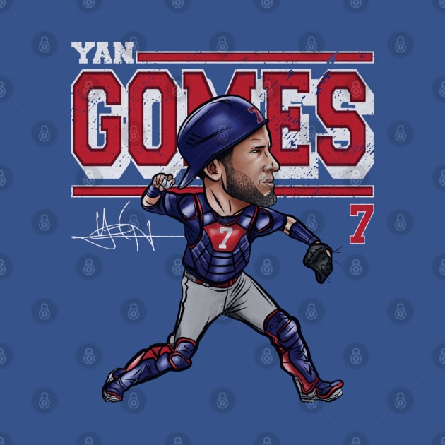 Yan Gomes Chicago C Cartoon by ganisfarhan