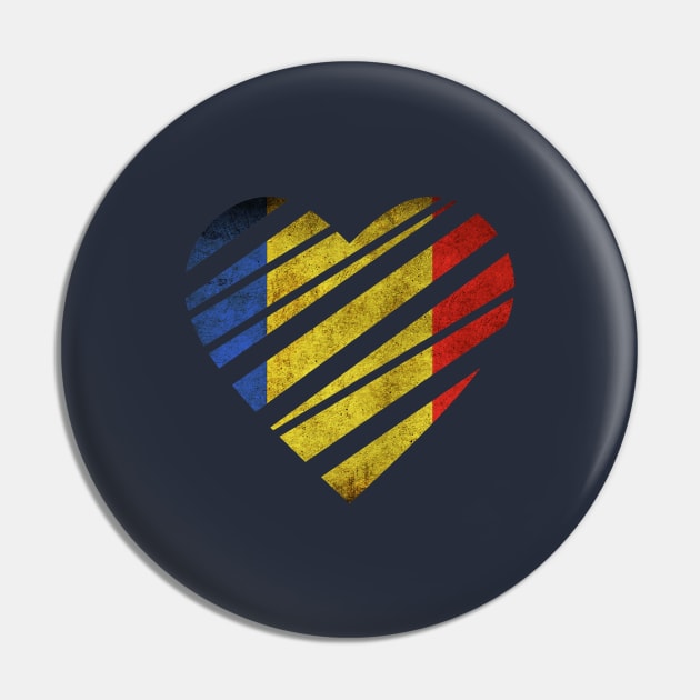 Romania Heart Pin by Graograman