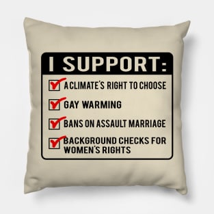 I Support List Pillow