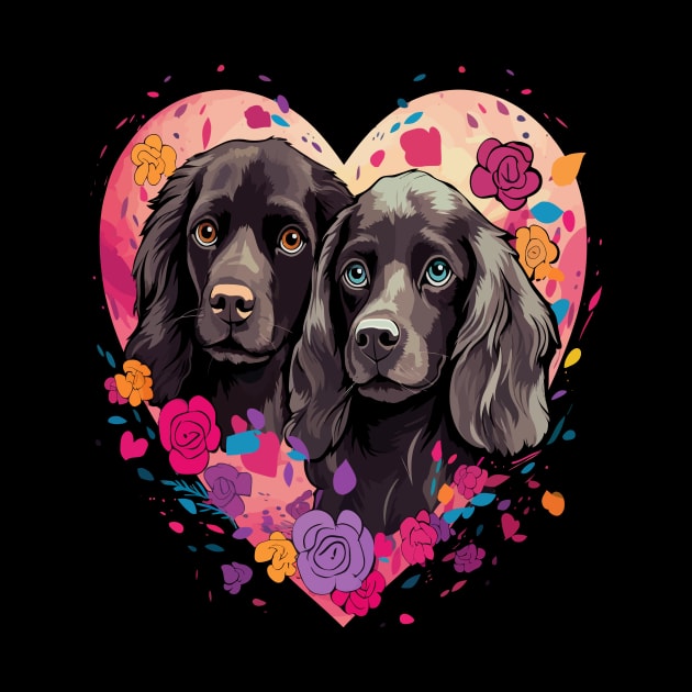 Boykin Spaniel Couple Valentine by JH Mart