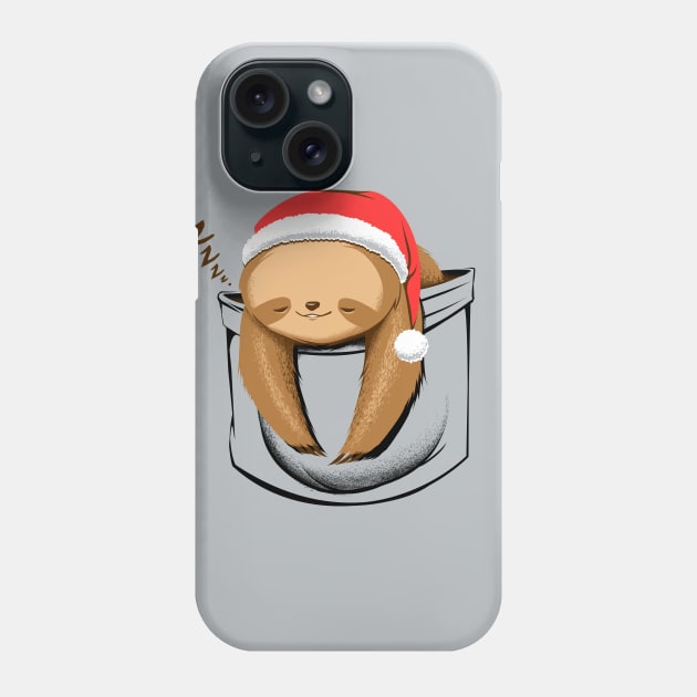 Sloth in a Pocket Xmas Ugly Sweater by Tobe Fonseca Phone Case by Tobe_Fonseca