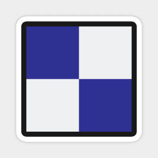 Leicester City Blue and White Checkered Fan Flag Magnet