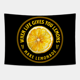 When life gives you lemons make lemonade, citrus design for the summer Tapestry