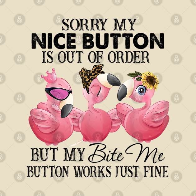 Sorry My Nice Button Is Out Of Order Funny Flamingo Lovers T-Shirt,  Flamingo gift idea by Kingostore