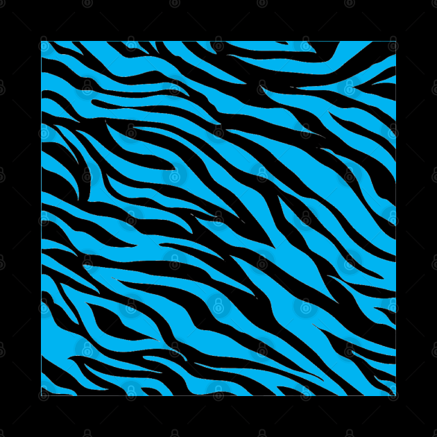 Tiger Print Blue by ValinaMoonCreations