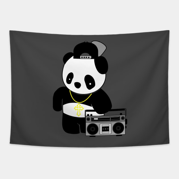 Snapback Panda with Radio Tapestry by D1rtysArt