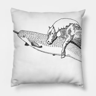 Horse and Narwal Pillow