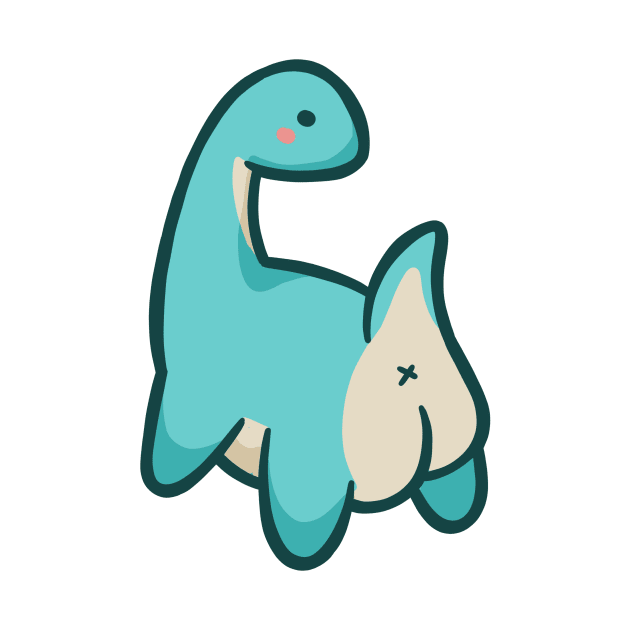 Cute dino,Long neck booty, Dinosaurus. by hugadino