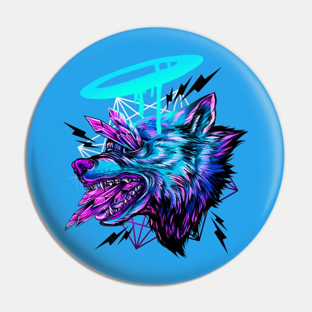 Crystal Wolf Pin by Retkikosmos