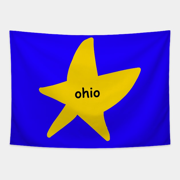 Ohio gold star Tapestry by Hydroxyl Design