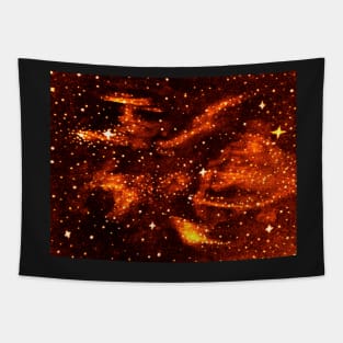 Simple Golden Brown Galaxy Tapestry