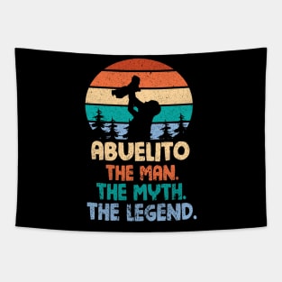 Abuelito The Man The Myth The Legend Happy Parent Father Independence July 4th Summer Day Vintage Tapestry