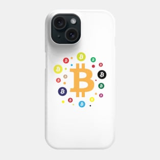 Bitcoin in all colors Phone Case