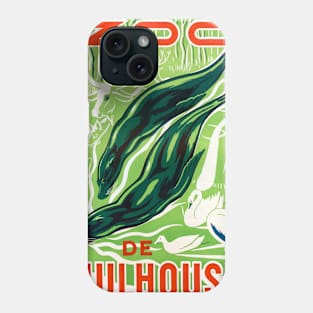 Vintage Travel Poster France Zoo de Mulhouse Phone Case